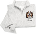 Personalized Embroidery Sweatshirt With Dog Photo for Women, Custom Dog Mom Sweatshirt, Dogs Mom Gifts
