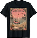 Halloween Tarot Card Spooky Summer Skeleton Just Waiting T-Shirt