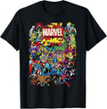 Comics Retro Classic Avengers Heroes Group Shot T-Shirt
