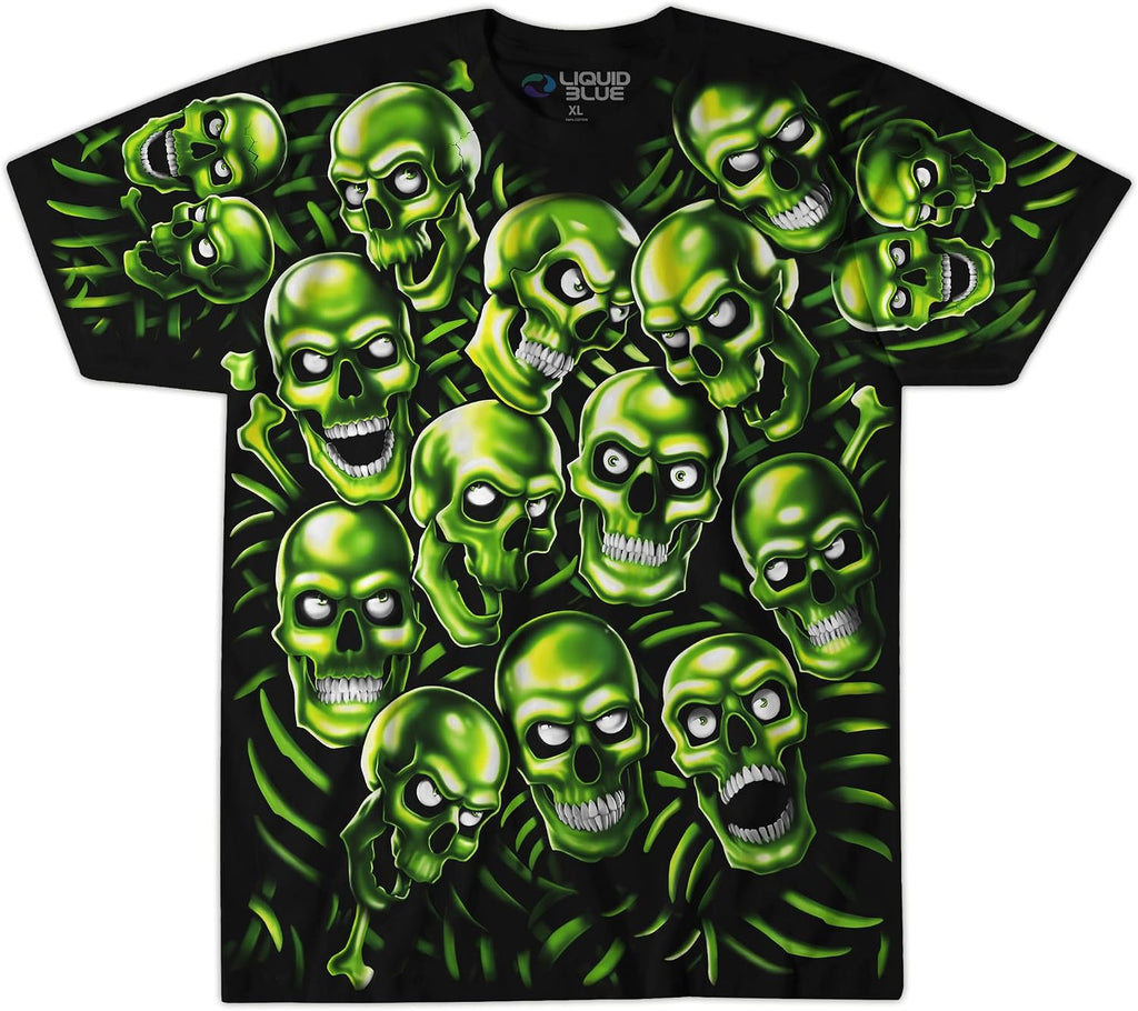 Unisex Adult Skull Pile Fantasy All Over Print Short Sleeve T-Shirt