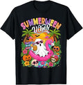 Summerween Vibes Spooky Ghost Beach Summer Halloween Women T-Shirt