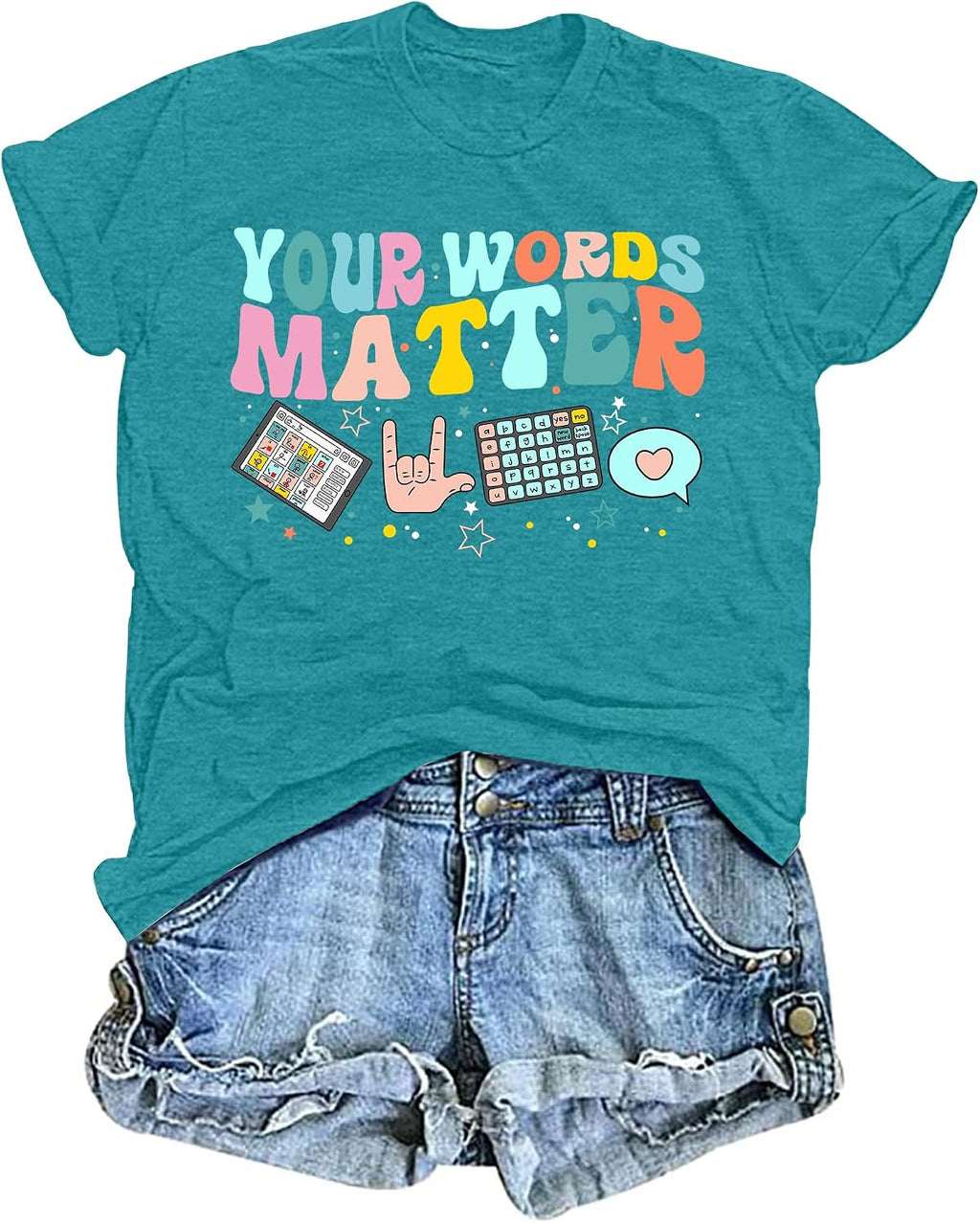 Mental Health Shirt for Women Your Words Matter Tshirts Teacher Inspirational Tee Autism Speech Therapy Tops