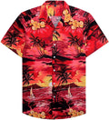 Hawaiian Shirt for Men Summer Beach Casual Short Sleeve Button Down Shirts Printed Tropical Vacation Shirts