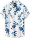 Men's Hawaiian Shirt, Tropical Botanical Fruit, or Animal Print, Short Sleeve Vacation Shirt, Casual Summer Beach