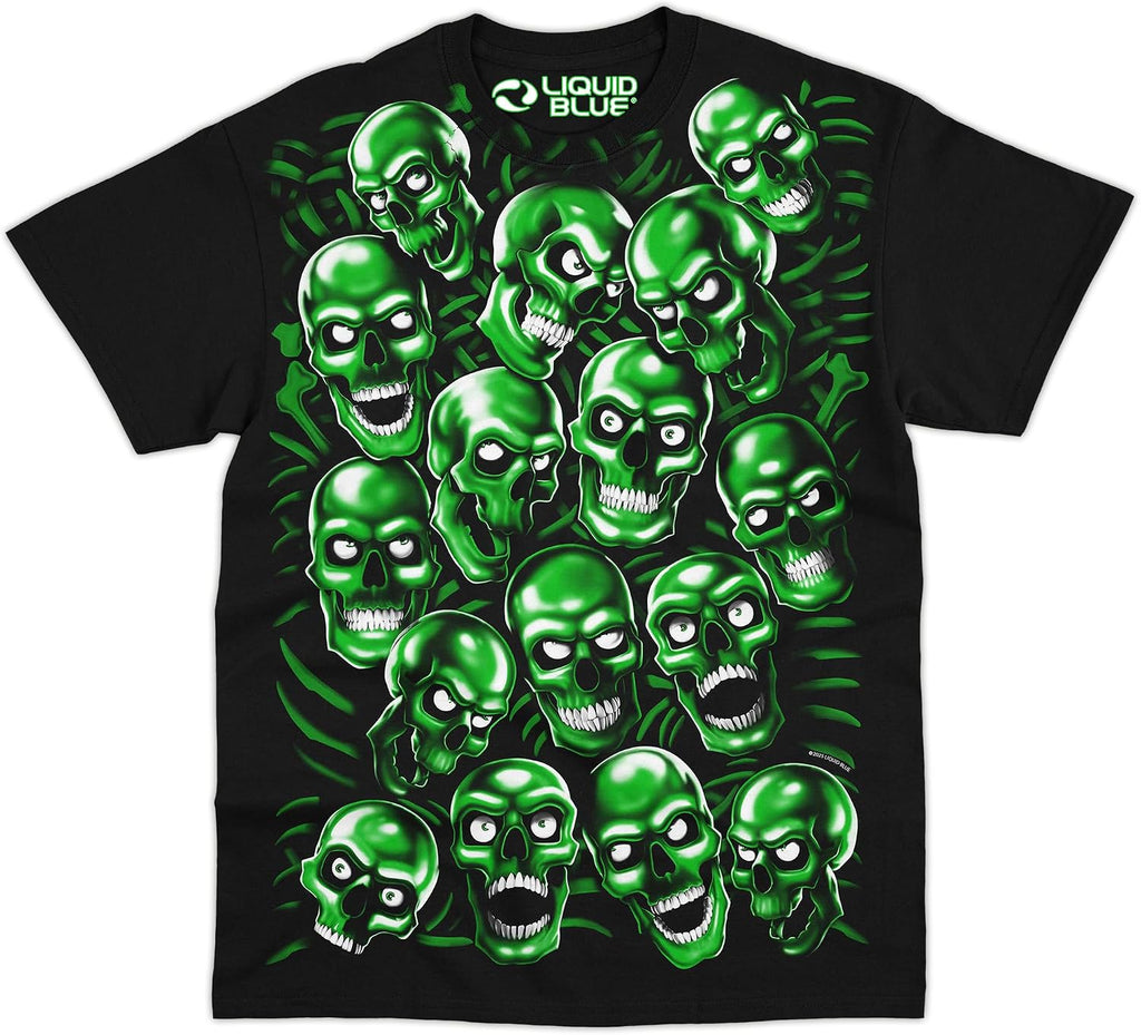 Skull Pile Graphic T-Shirt for Men – Iconic Skull Art Cotton Tee, Short Sleeve Streetwear