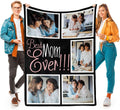 Printwoo Personalized Mom Birthday Gifts, Custom Blanket with Photos, Personalized Photo Blankets Using My Own Photos, Customized Blankets with Pictures, Best Mom Ever Gifts for Mothers Day