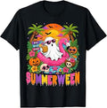 Summerween Spooky Ghost Beach Summer Halloween Women Kids T-Shirt