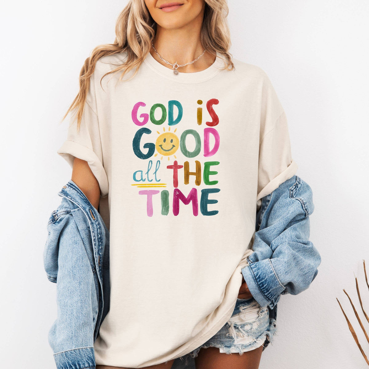 God Is Good All the Time Graphic Summer Tee - Graphic Tee