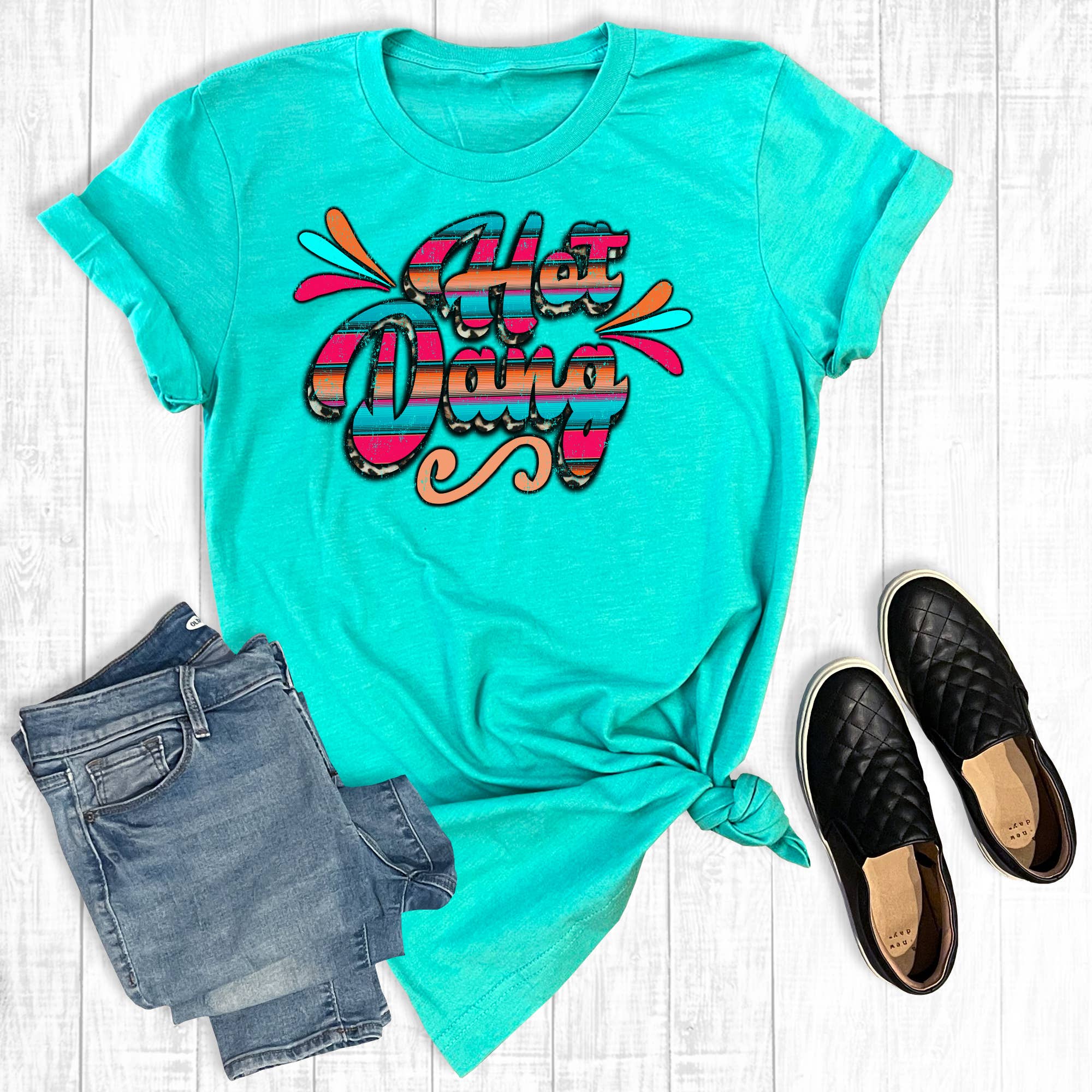 Hot Dang Graphic Print Unisex Tee | Printed In Texas
