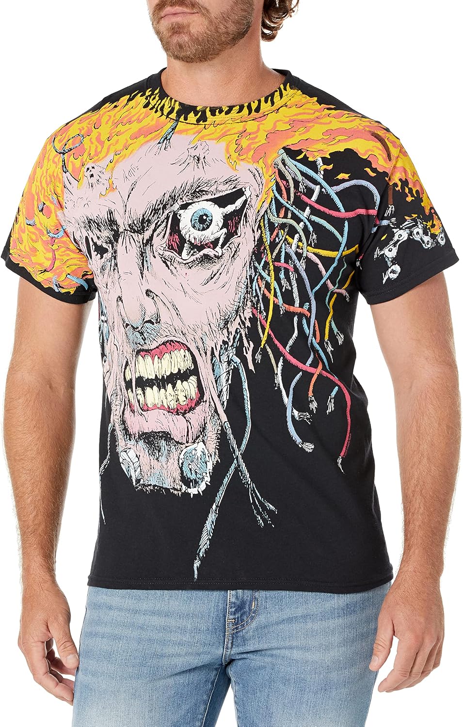 Men's Liquid Blue Fantasy Overload All Over Print T-Shirt