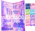 Artsadd Personalized Name Blanket, Custom Blanket Gifts for Adults or Kids, Customized Birthday Christmas Blankets for Boys Girls Baby Mom Grandma Dad Girlfriend Boyfriend