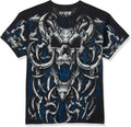 Men's Blue Flame Skull T-Shirt