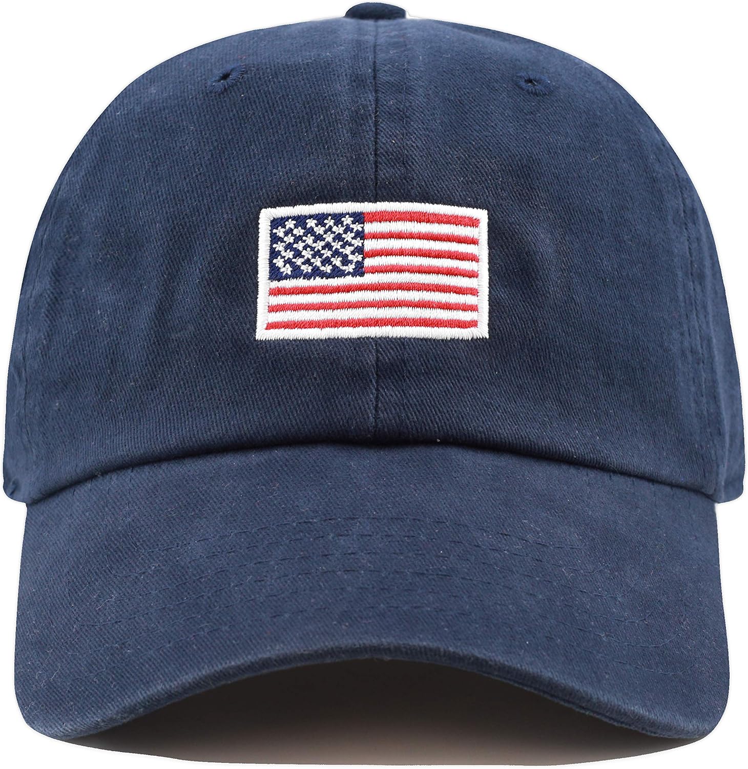 USA Flag & Embroidery Premium 100% Cotton Low Profile Adjustable Baseball Dad Cap