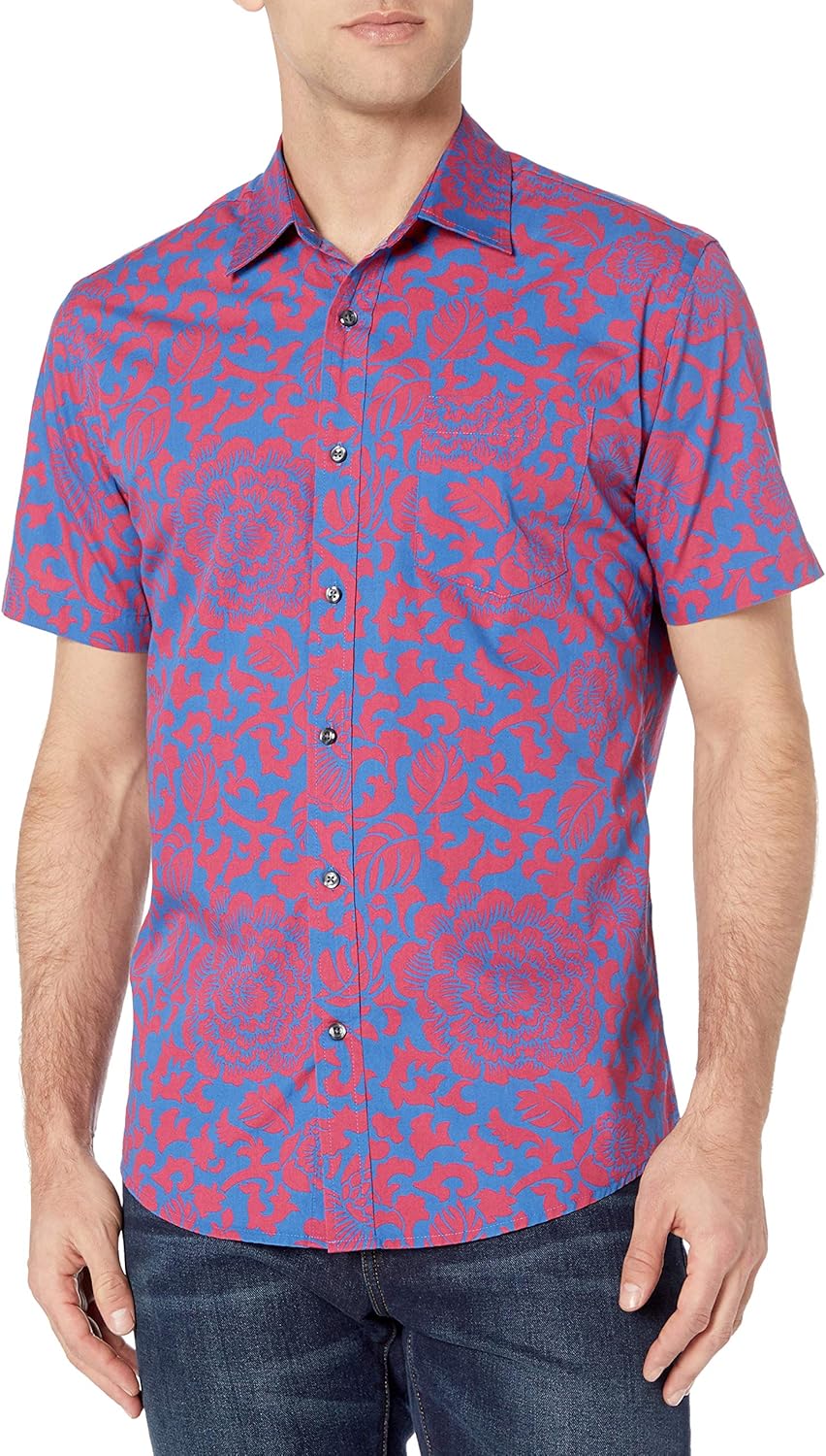 Men's Regular-Fit Short-Sleeve Poplin Shirt