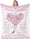 Sister Gifts, Big Sisters Birthday Gift from Sis, Best Sister Ever Gifts for Women Blanket 60"x 50", Birthday Christmas Graduation Gift Ideas for Sisters