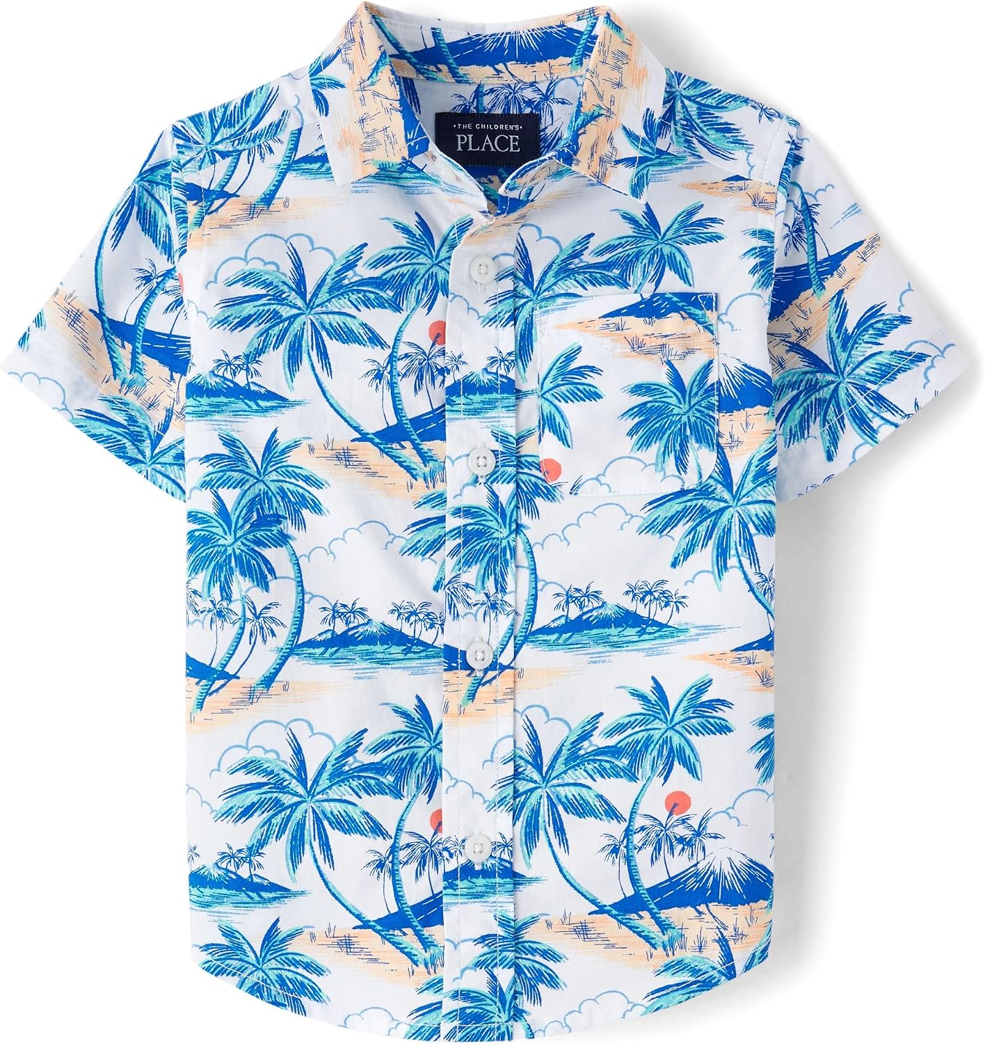 Baby Boys' and Toddler Poplin Short Sleeve Button Down Shirt