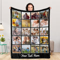 Personalized Blankets and Throws Custom Blankets with Photo Text Customized 1-20 Pictures Blanket for Couple Mom Dad Friend Personalized Gifts for Birthday Christmas Wedding Anniversary Made in USA