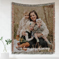 Personalized Personalized Woven Photo Blanket - Not Printed - Custom Gift Picture Tapestry Throw 100% Cotton Made in The USA (Custom Photo)