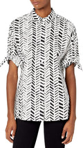 Women's All-Over Dash Print Half Sleeve Shirt