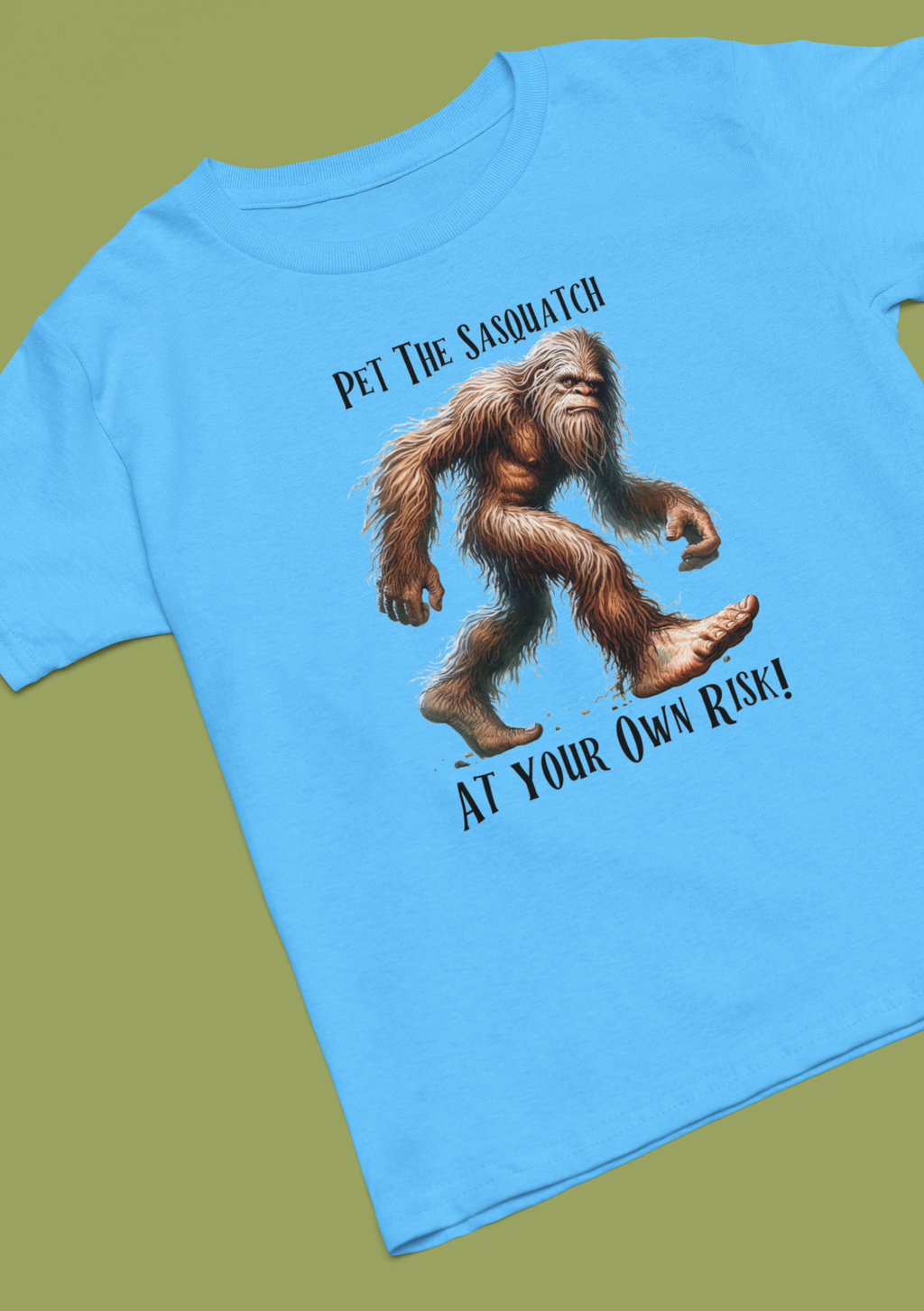 Pet the Sasquatch T-Shirt (Carolina Blue)