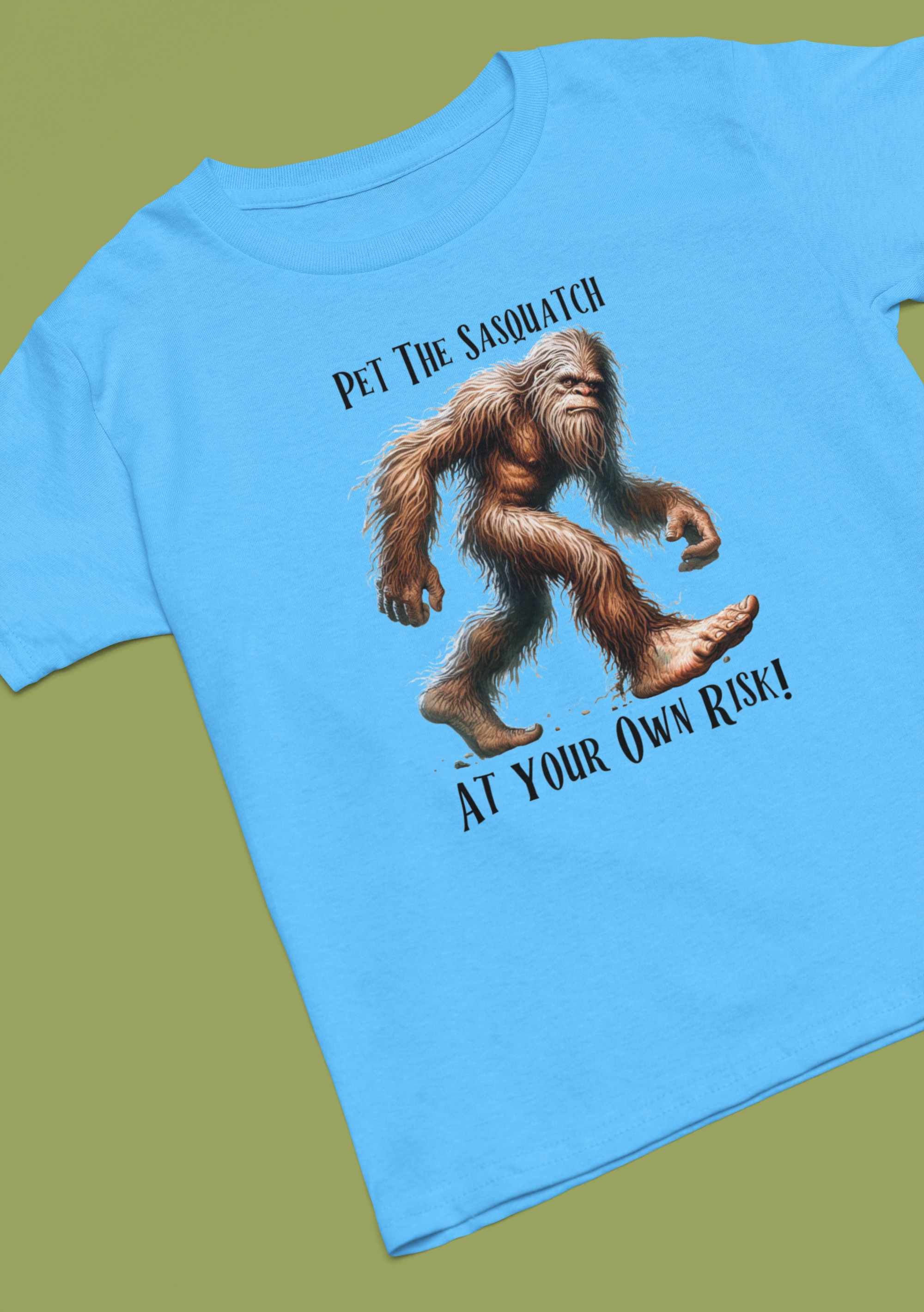 Pet the Sasquatch T-Shirt (Carolina Blue)