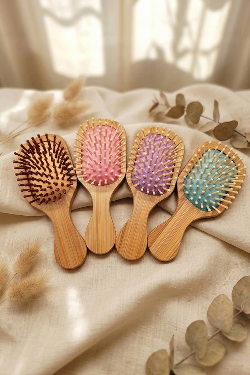 0407 Eco Friendly Bamboo Paddle Hair Brush SI-29686