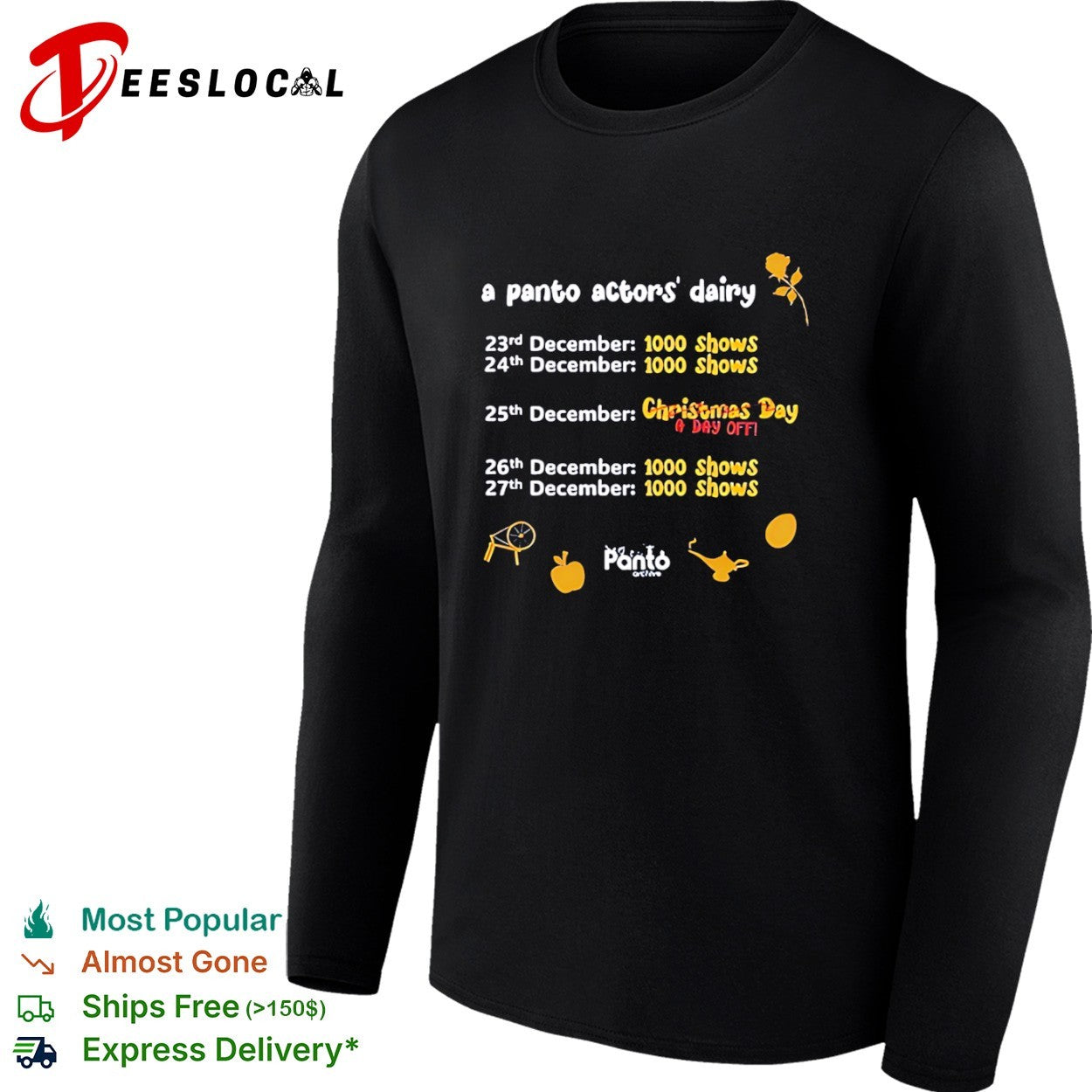 A Panto Actors’ Dairy Christmas Day A Day Off shirt