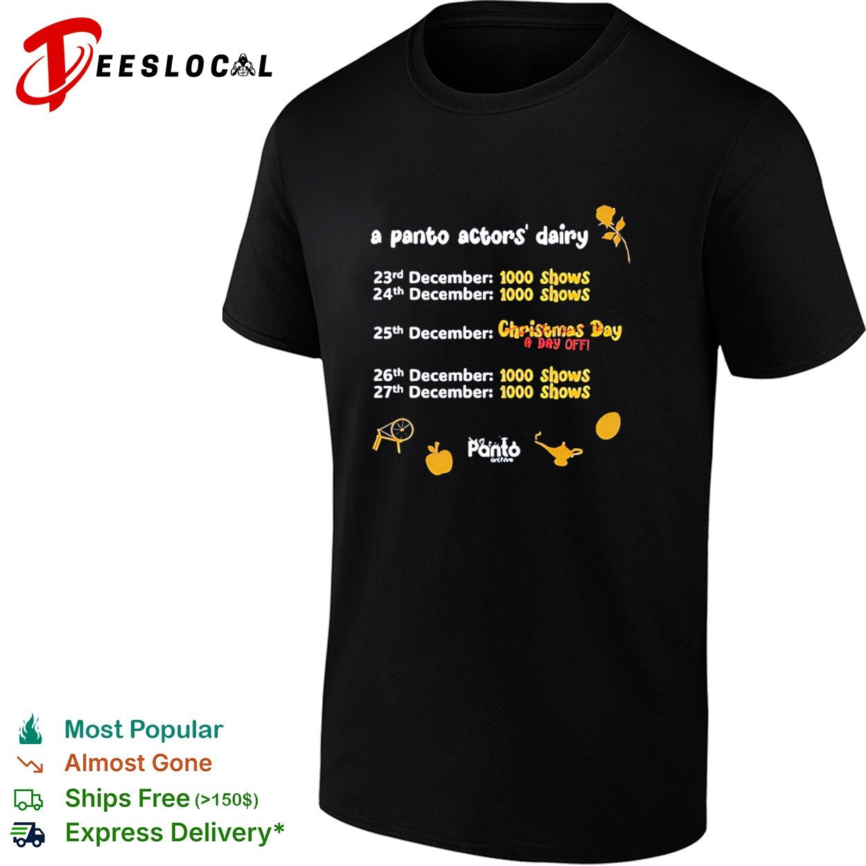 A Panto Actors’ Dairy Christmas Day A Day Off shirt