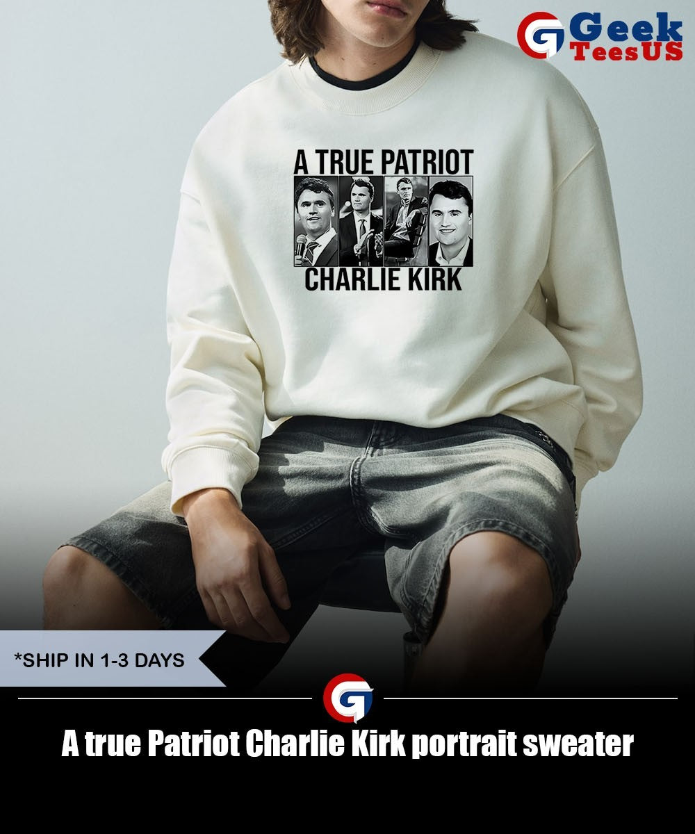 A true Patriot Charlie Kirk portrait shirt