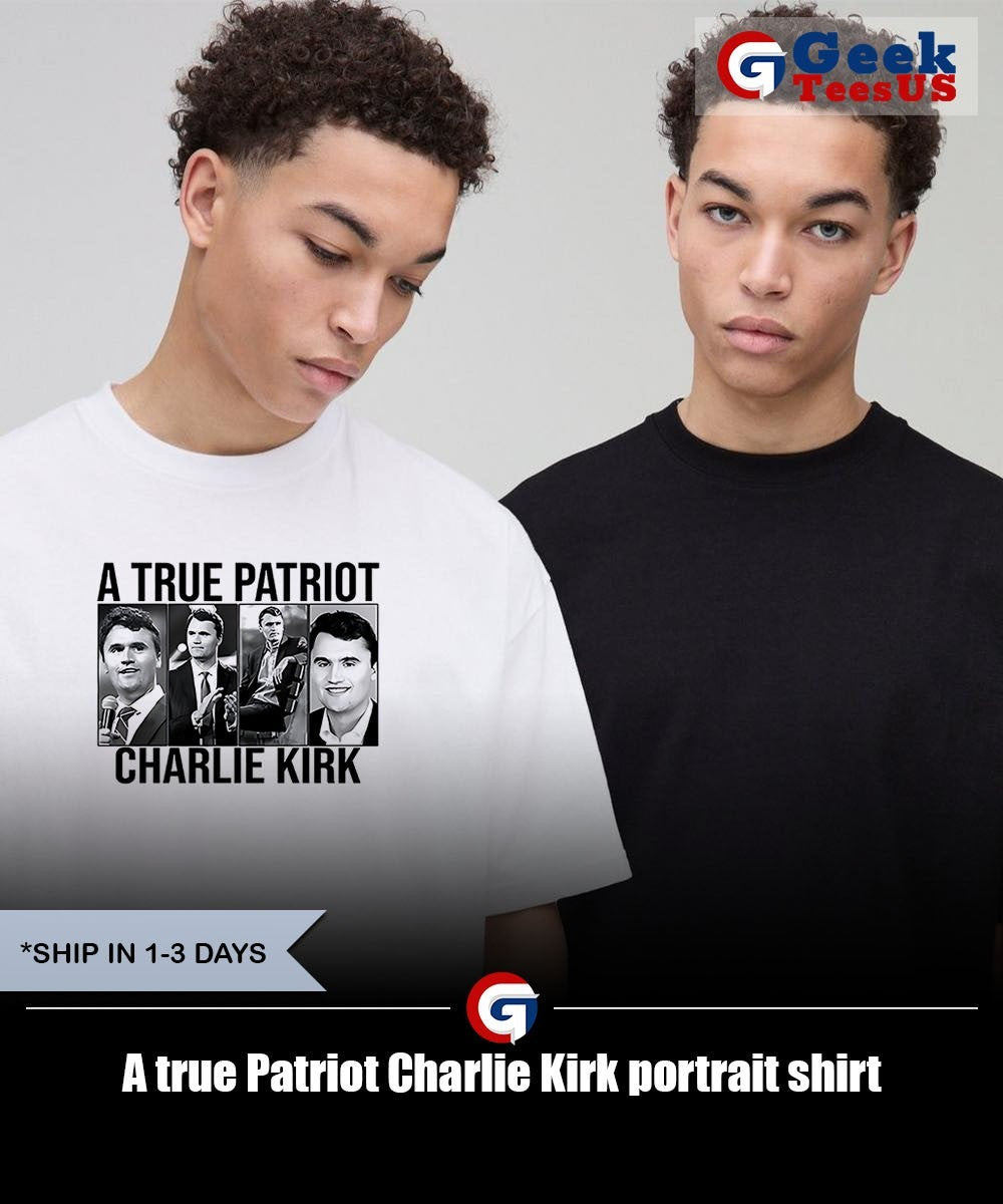 A true Patriot Charlie Kirk portrait shirt