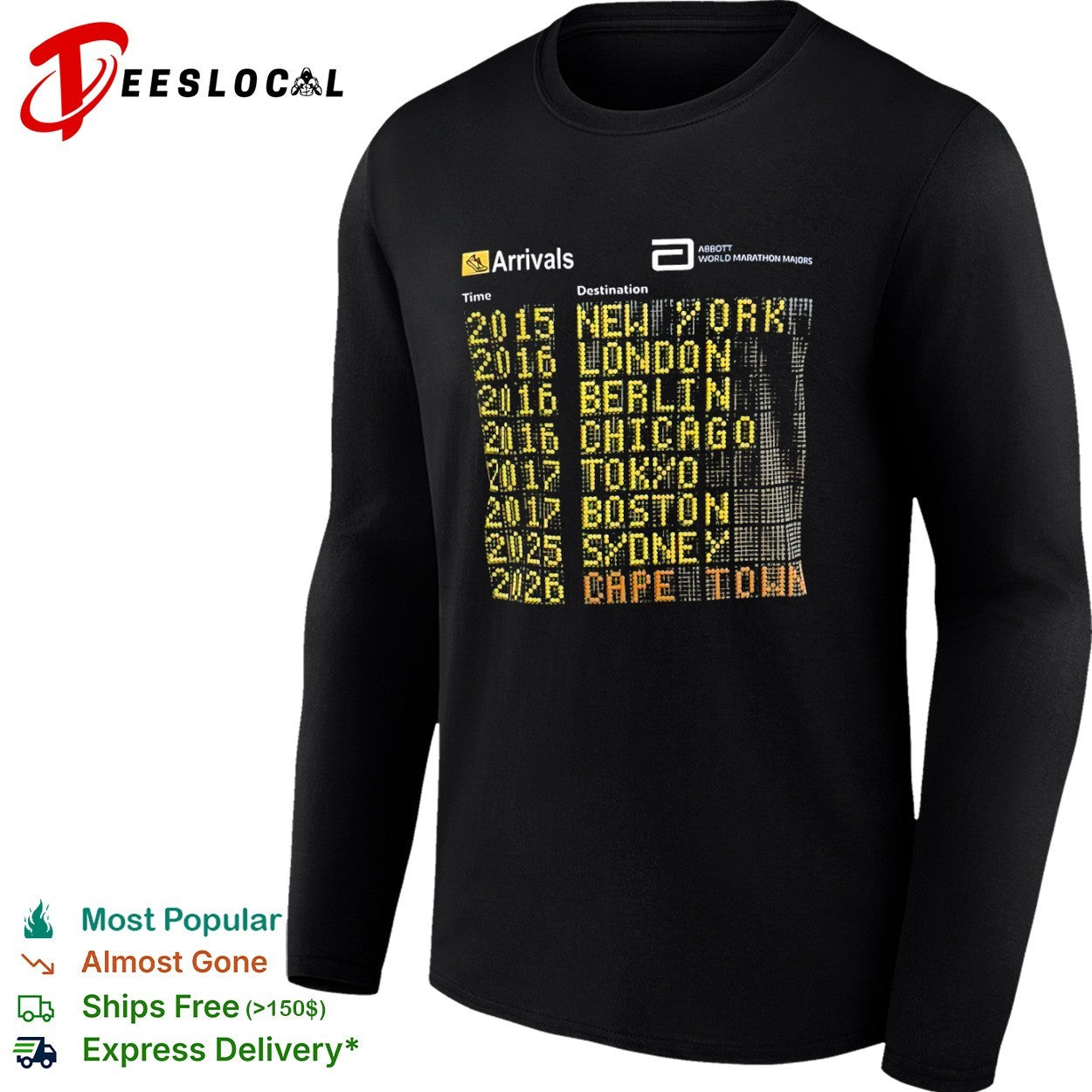 Abbott World Marathon Majors Arrivals New York London shirt