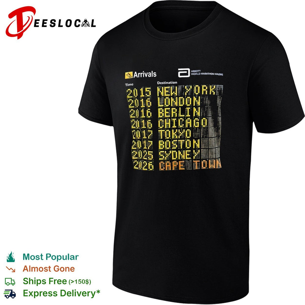 Abbott World Marathon Majors Arrivals New York London shirt