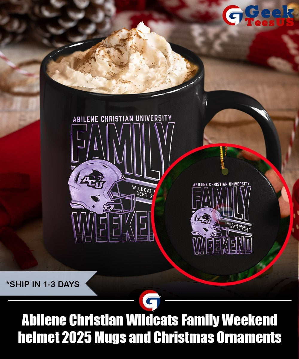 Abilene Christian Wildcats Family Weekend helmet 2025 shirt