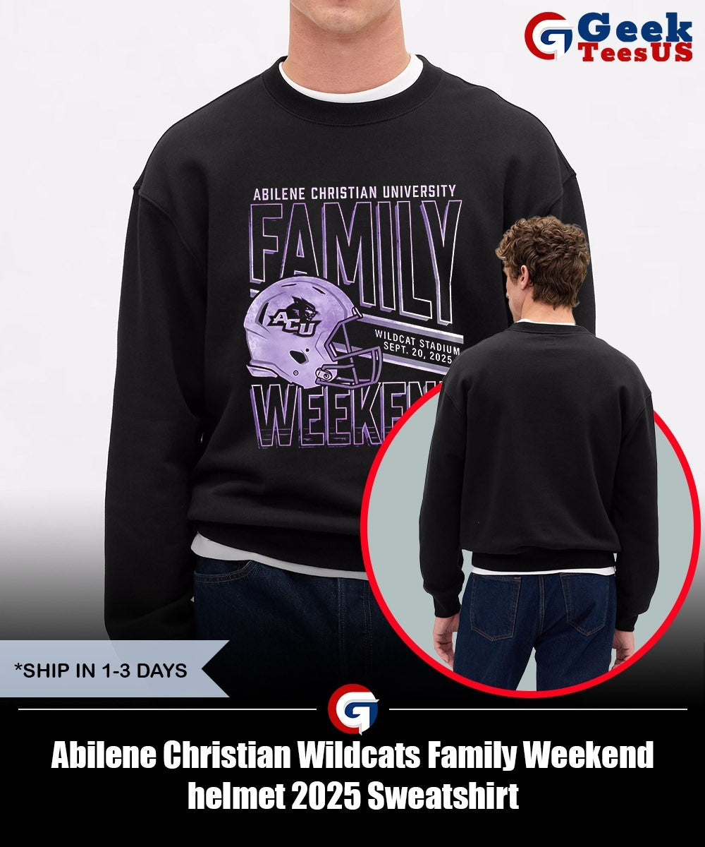 Abilene Christian Wildcats Family Weekend helmet 2025 shirt
