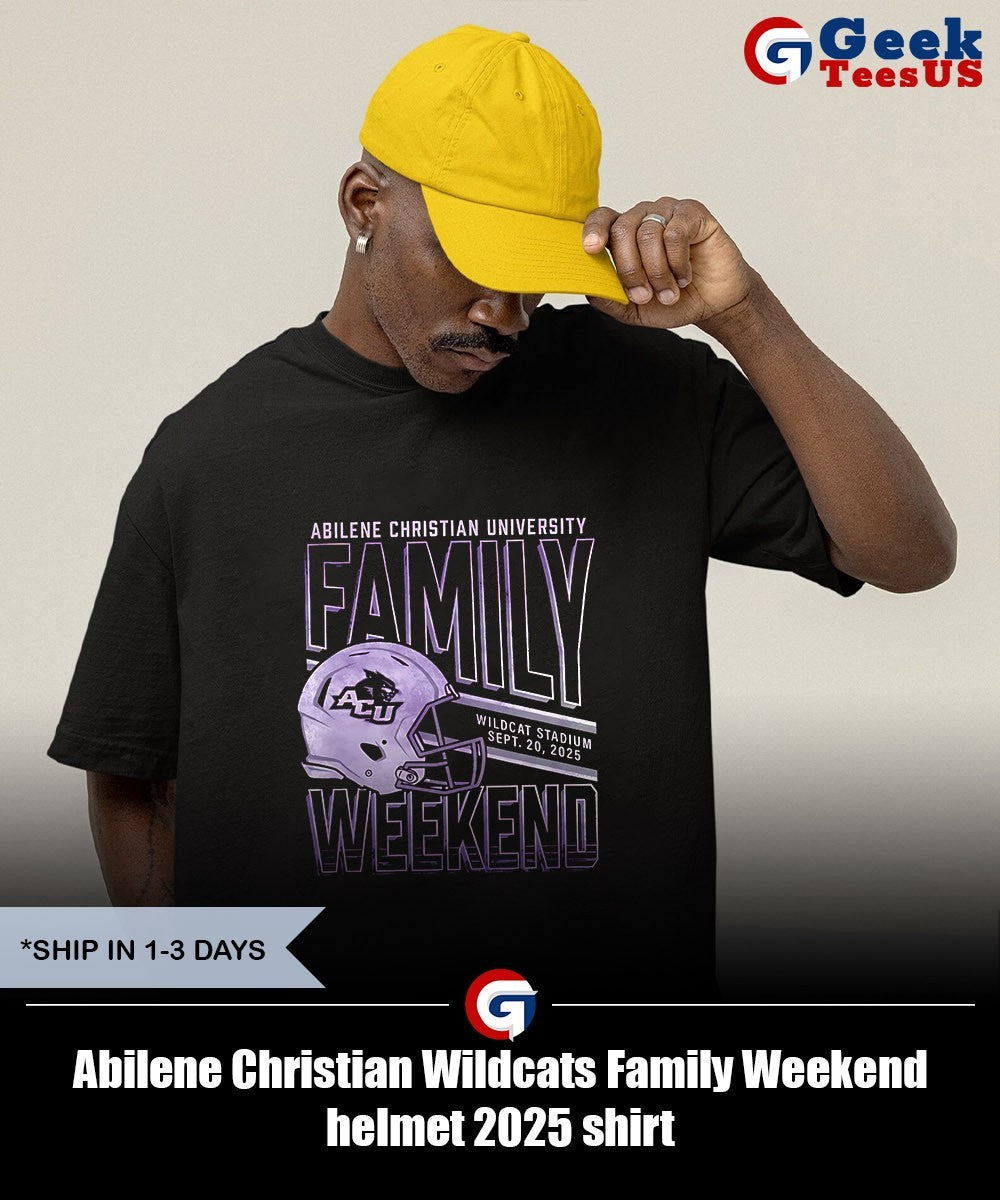 Abilene Christian Wildcats Family Weekend helmet 2025 shirt