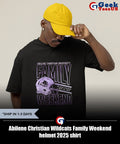 Abilene Christian Wildcats Family Weekend helmet 2025 shirt
