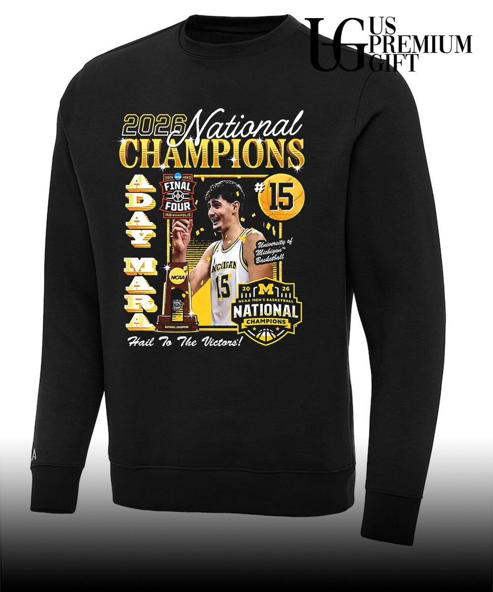 Aday Mara Michigan Wolverines Men’s Basketball National Champion 2026 shirt