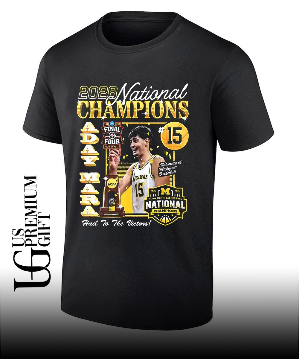 Aday Mara Michigan Wolverines Men’s Basketball National Champion 2026 shirt