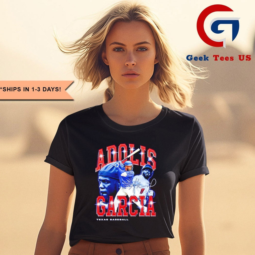 Adolis Garcia Texas Rangers baseball flair signature retro shirt