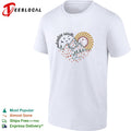 Adventure awaits mountains and river inside floral heart with birds flying shirt