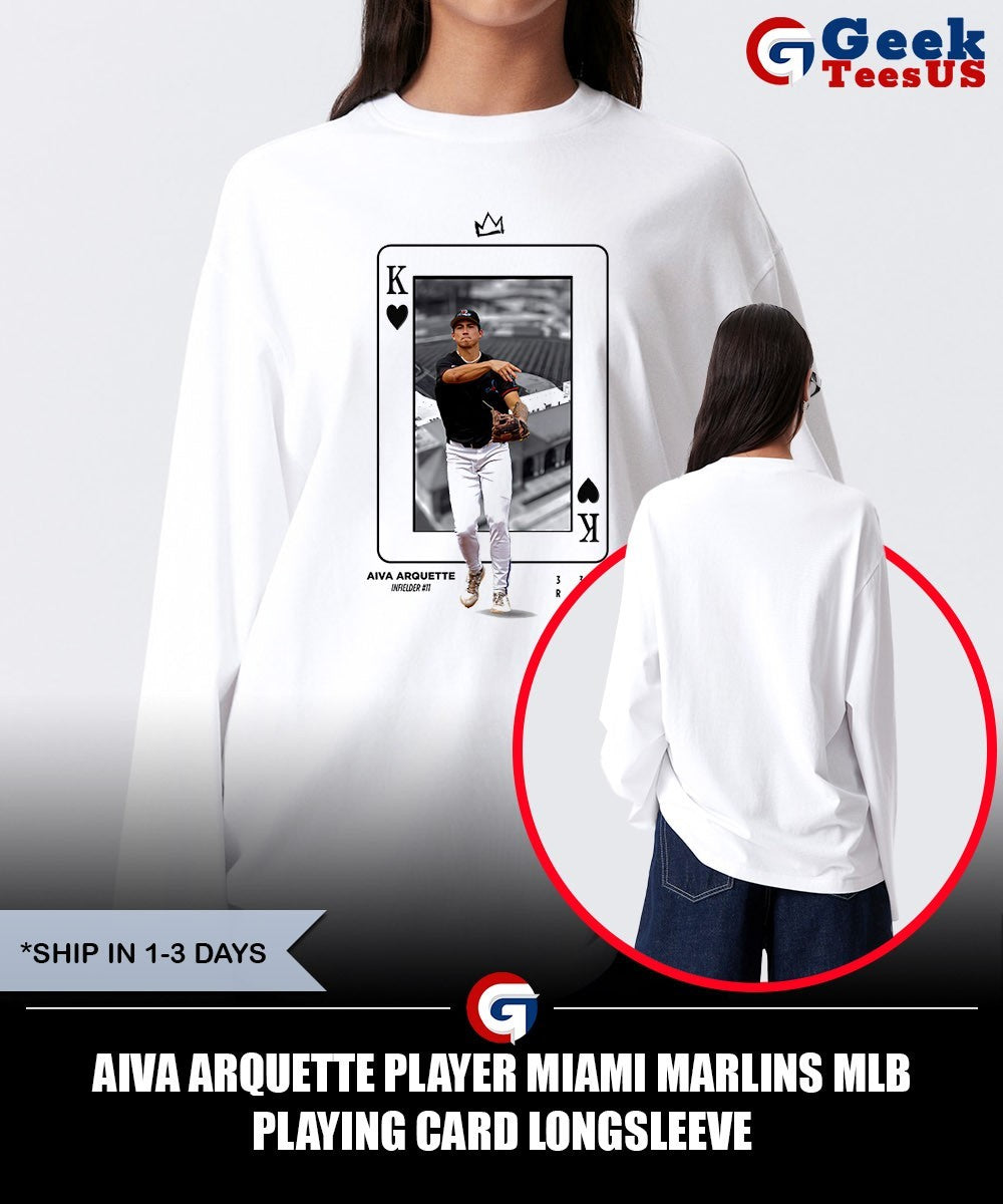 Aiva Arquette player Miami Marlins MLB playing card shirt