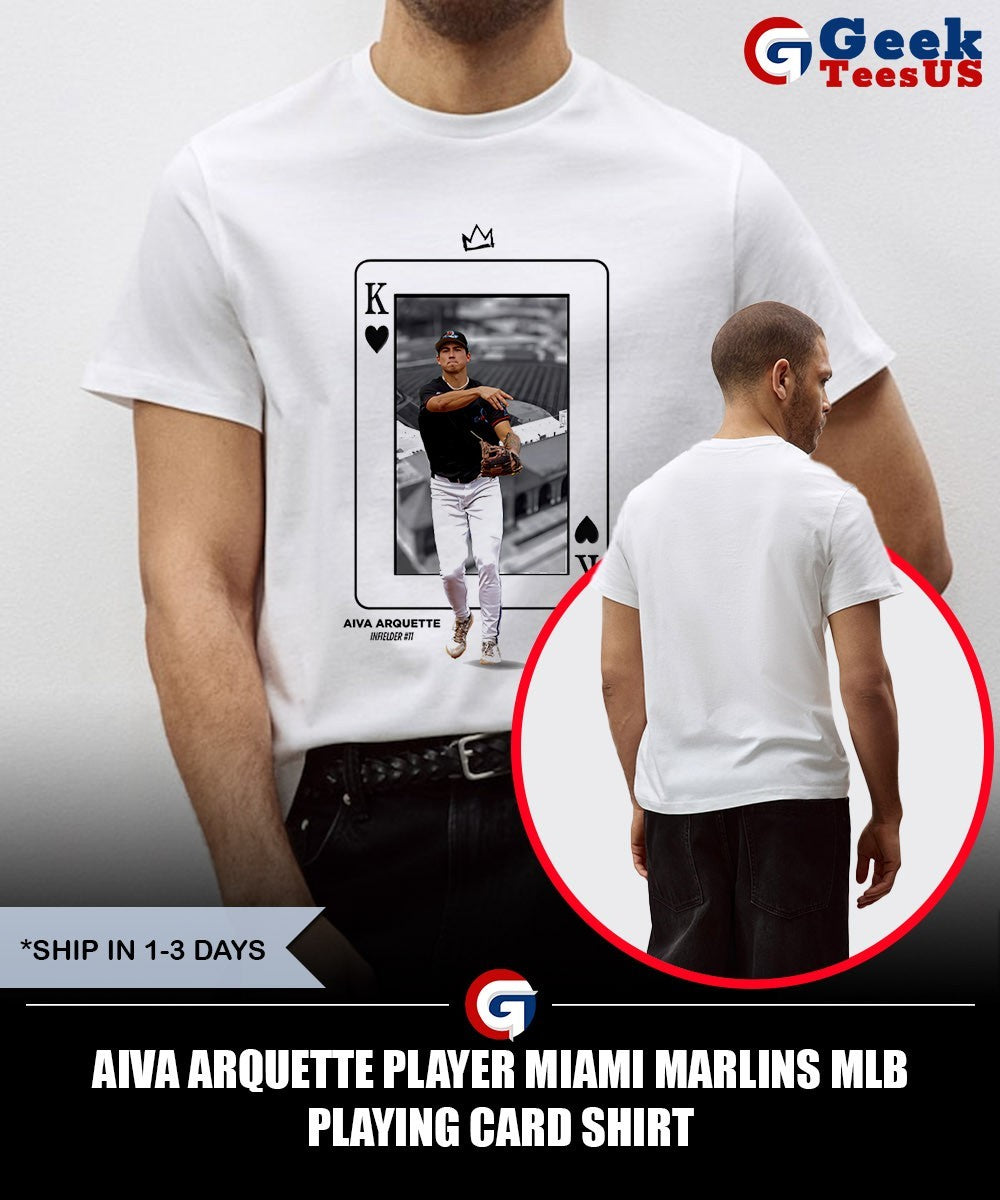 Aiva Arquette player Miami Marlins MLB playing card shirt
