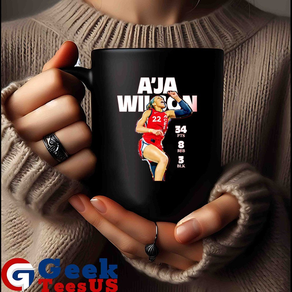A’ja Wilson 34 Pts 8 Reb 3 Blk Las Vegas Aces WNBA shirt
