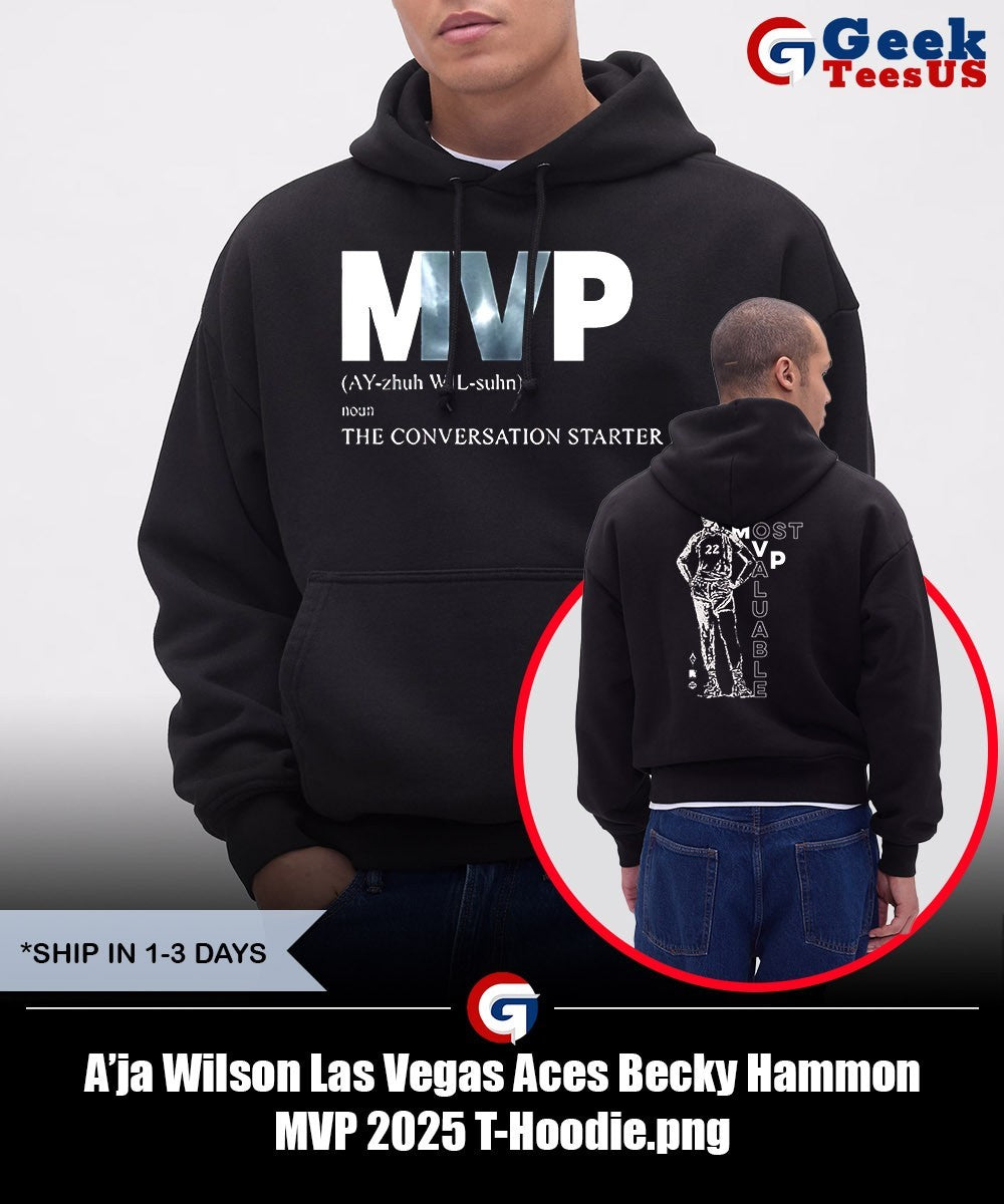 A’ja Wilson Las Vegas Aces Becky Hammon MVP 2025 T-shirt