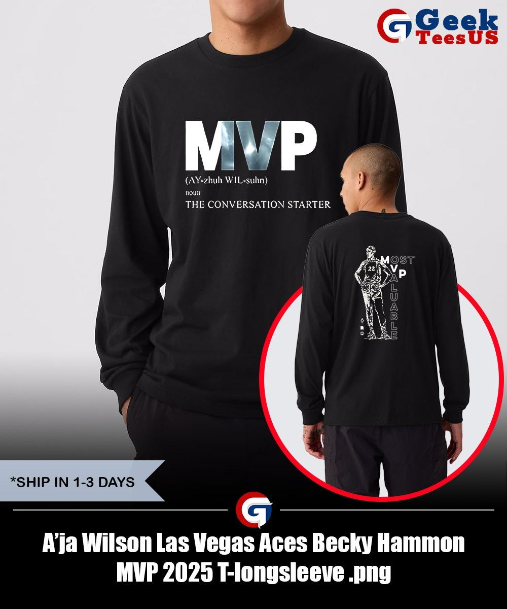 A’ja Wilson Las Vegas Aces Becky Hammon MVP 2025 T-shirt