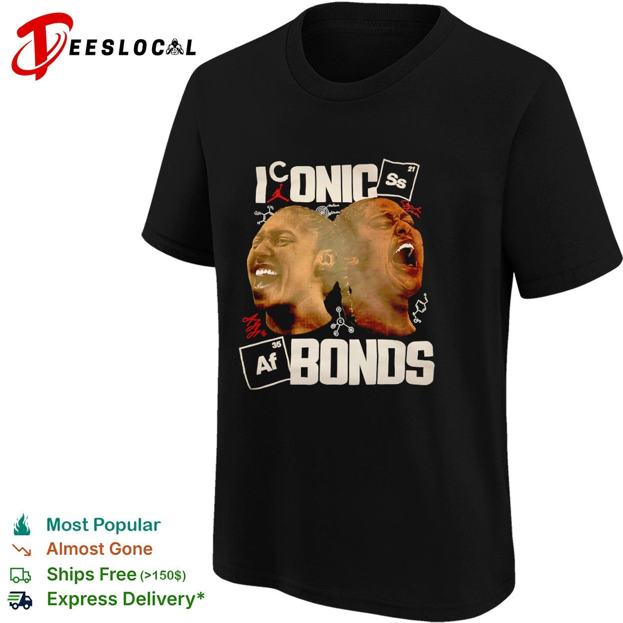 A’ja Wilson and Kelsey Plum Iconic Bonds Signature shirt