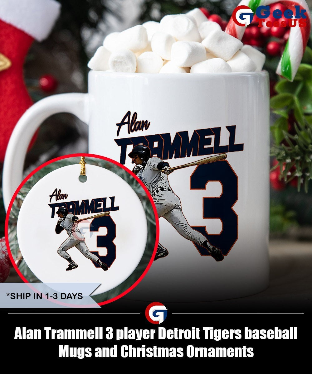 Alan Trammell 3 player Detroit Tigers baseball shirt