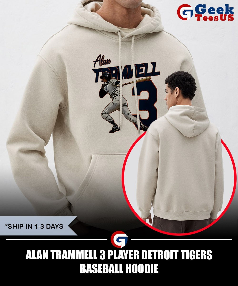 Alan Trammell 3 player Detroit Tigers baseball shirt