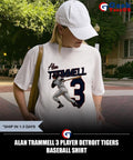 Alan Trammell 3 player Detroit Tigers baseball shirt