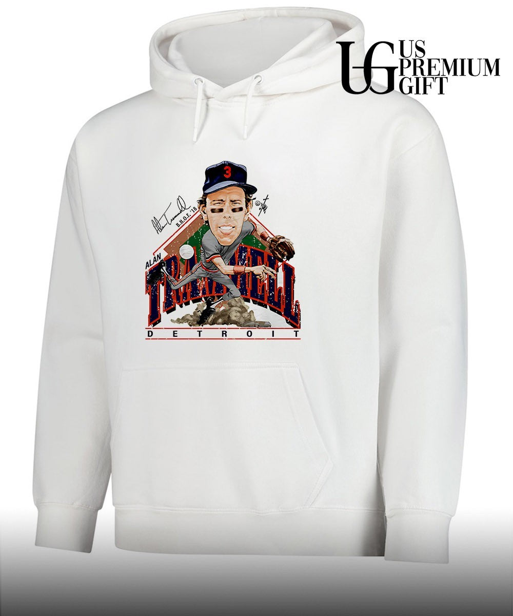 Alan Trammell Detroit Tigers MLB signature caricature shirt